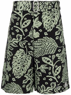 Jil Sander all-over floral-print shorts - Green