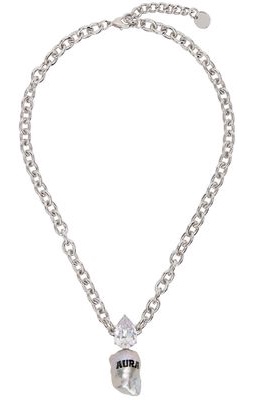 Jiwinaia SSENSE Exclusive Silver Pearl Aura Necklace
