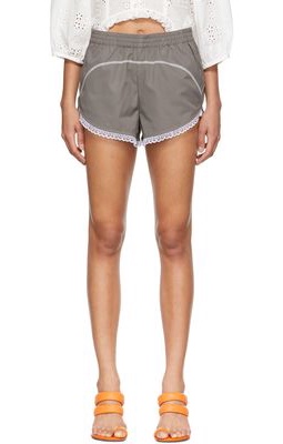 Sandy Liang Grey Polyester Shorts