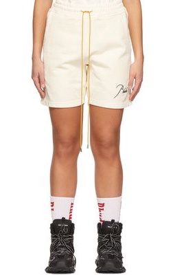 Rhude Off-White Cotton Shorts