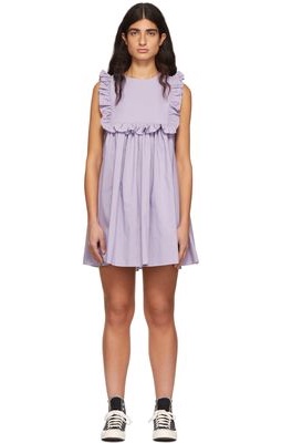 Kika Vargas Purple Madeline Mini Dress