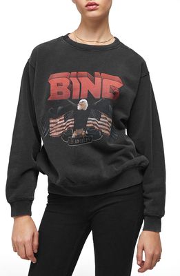 ANINE BING Vintage Bing Graphic Sweatshirt in Black