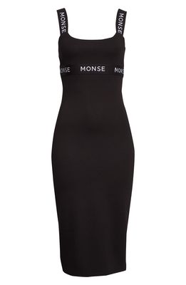 MONSE Cutout Body-Con Knit Midi Dress in Black