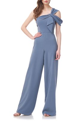 JS Collections Arya One-Shoulder Jumpsuit in True Blue