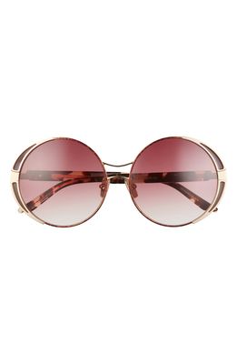 Coco and Breezy Grateful 59mm Round Sunglasses in Gold/brown