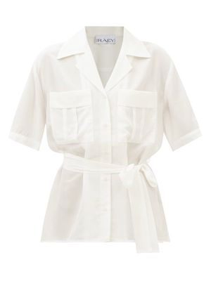 Raey - Relaxed-fit Pocket-front Silk Shirt - Womens - Ivory