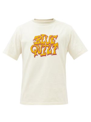 Nicholas Daley - Graphic-print Cotton-jersey T-shirt - Mens - Cream Multi