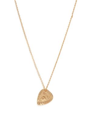 Versace - Plectrum-pendant Necklace - Mens - Gold