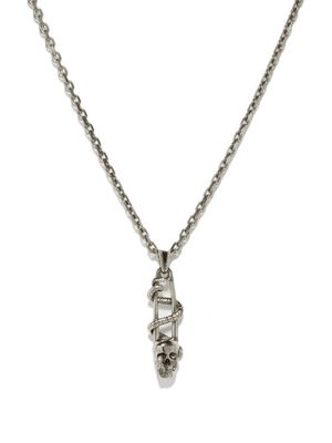 Alexander Mcqueen - Skull Safety-pin Necklace - Mens - Silver