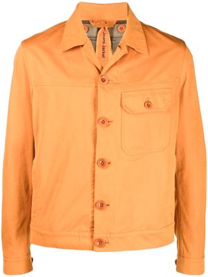 Ten C button-down cotton jacket - Orange