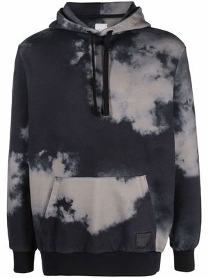 PAUL SMITH tie-dye print drawstring hoodie - Black