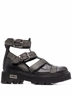 Cult stud-embellished leather sandals - Black
