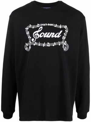 Just Don cotton Sound graphic T-shirt - Black