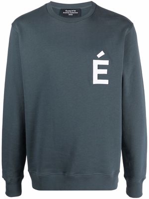 Etudes logo-patch organic-cotton sweatshirt - Blue