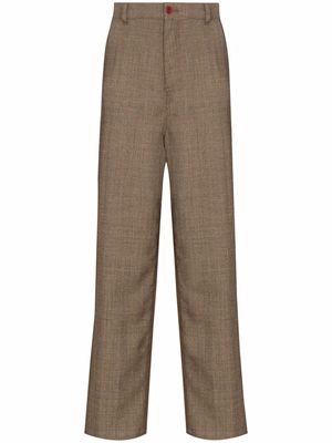 UNDERCOVER two-tone tailored trousers - Brown
