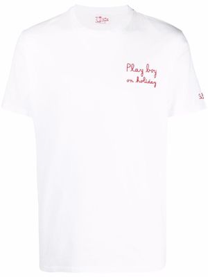 MC2 Saint Barth embroidered cotton T-shirt - White