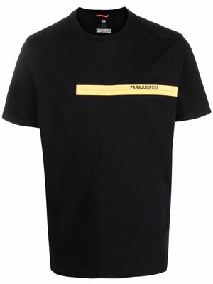 Parajumpers logo stripe-print T-shirt - Black