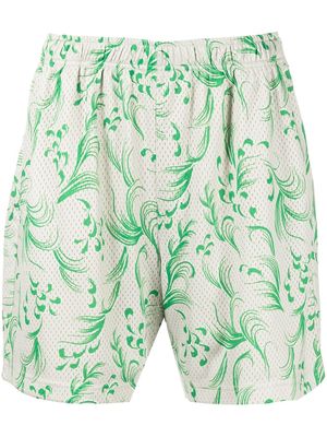 John Elliott floral-print shorts - Green