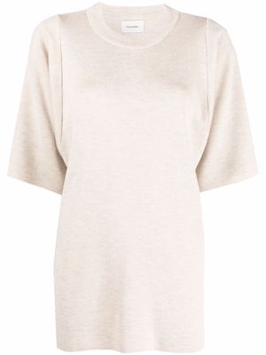 Holzweiler knitted oversize T-shirt - Neutrals
