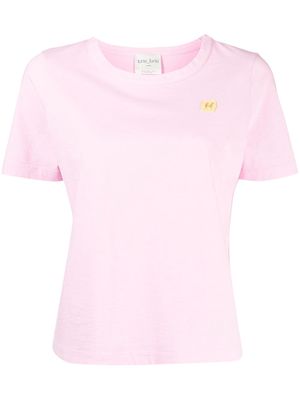 Forte Forte logo-patch cotton T-shirt - Pink