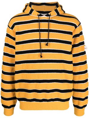 Marni terry-cloth striped hoodie - Yellow