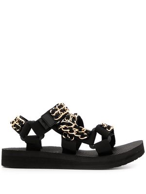 Arizona Love chain-link detail sandals - Black