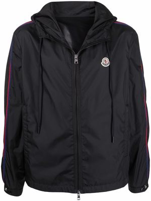 Moncler logo-patch hooded jacket - 999 BLACK