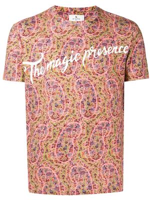 ETRO paisley-print cotton T-shirt - Pink