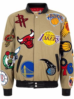 Jeff Hamilton x NBA Collage wool jacket - Brown