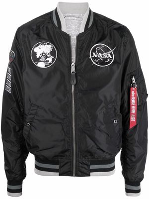 Alpha Industries NASA badge bomber jacket - Black