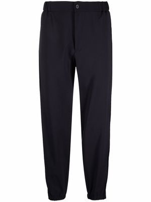 Emporio Armani tapered-leg wool trousers - Blue
