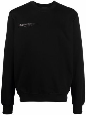 costume national contemporary logo-print sweatshirt - Black
