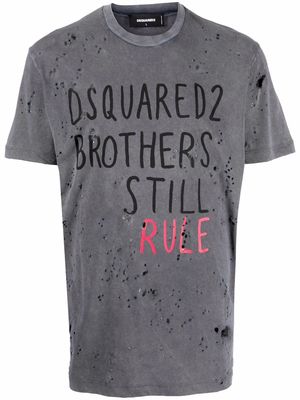 Dsquared2 faded logo-print T-shirt - Grey