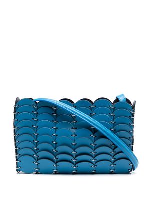 Paco Rabanne chainlink-detail leather shoulder bag - Blue