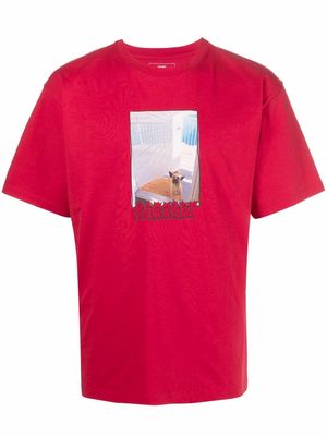 PACCBET photograph-print cotton T-Shirt - Red