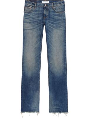 Balenciaga faded-effect flared jeans - Blue