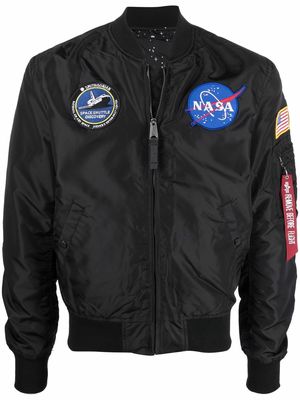 Alpha Industries patch detail bomber jacket - Black