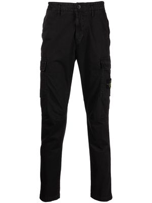 Stone Island Compass-patch cargo trousers - Black