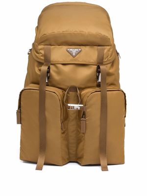 Prada Re-Nylon multi-pocket backpack - Brown