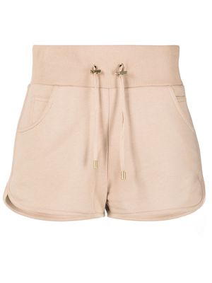 Balmain logo-print mini shorts - Neutrals