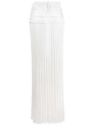 Christopher Esber cut-out knitted maxi skirt - White
