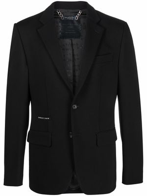 Philipp Plein crystal skull single-breasted suit jacket - Black