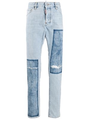 Dsquared2 patchwork detailed straight jeans - Blue