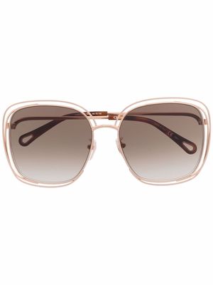 Chloé Eyewear oversize frame sunglasses - Metallic