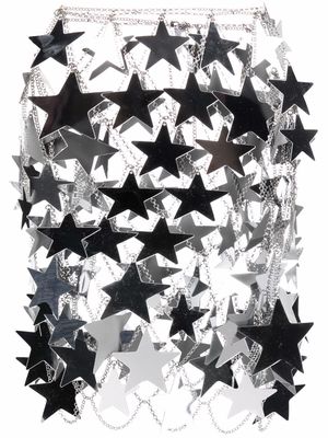 Paco Rabanne star chain-disk skirt - Silver