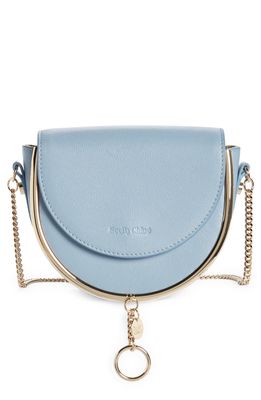 See by Chloe Mara Leather Saddle Bag in Shady Blue