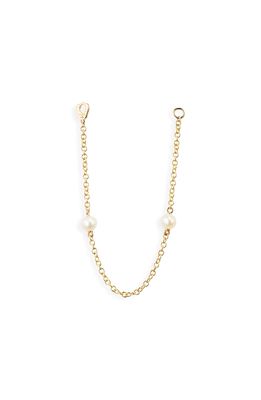 Maria Tash Double Pearl Connecting Charm in Yellow