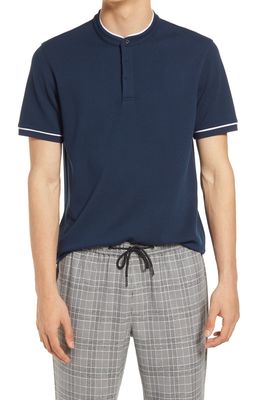 Open Edit Band Collar Polo in Navy Eclipse