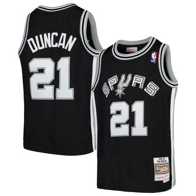 Youth Mitchell & Ness Tim Duncan Black San Antonio Spurs Swingman Throwback Jersey