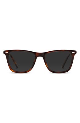 Vincero Atwater 51mm Polarized Rectangle Sunglasses in Rye Totroise Smoke